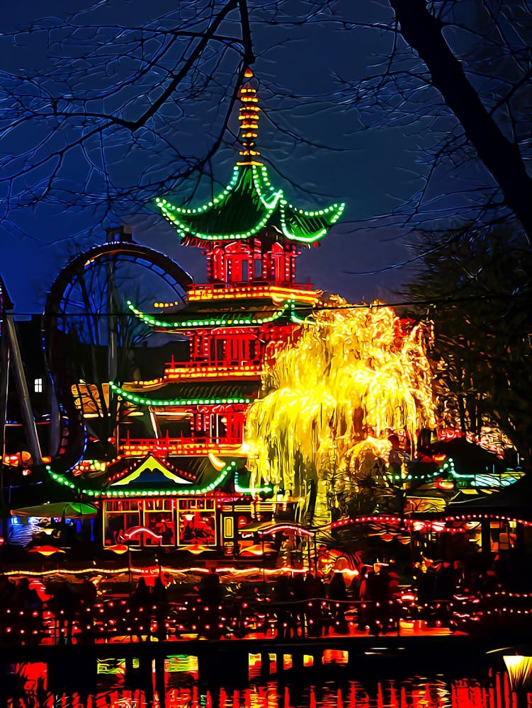 Chinese Pagoda At Tivoli Park
