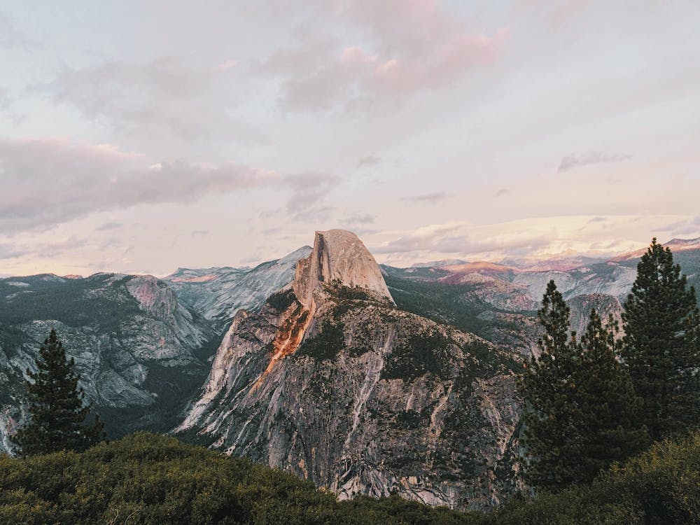 Half Dome Mountain Sunset