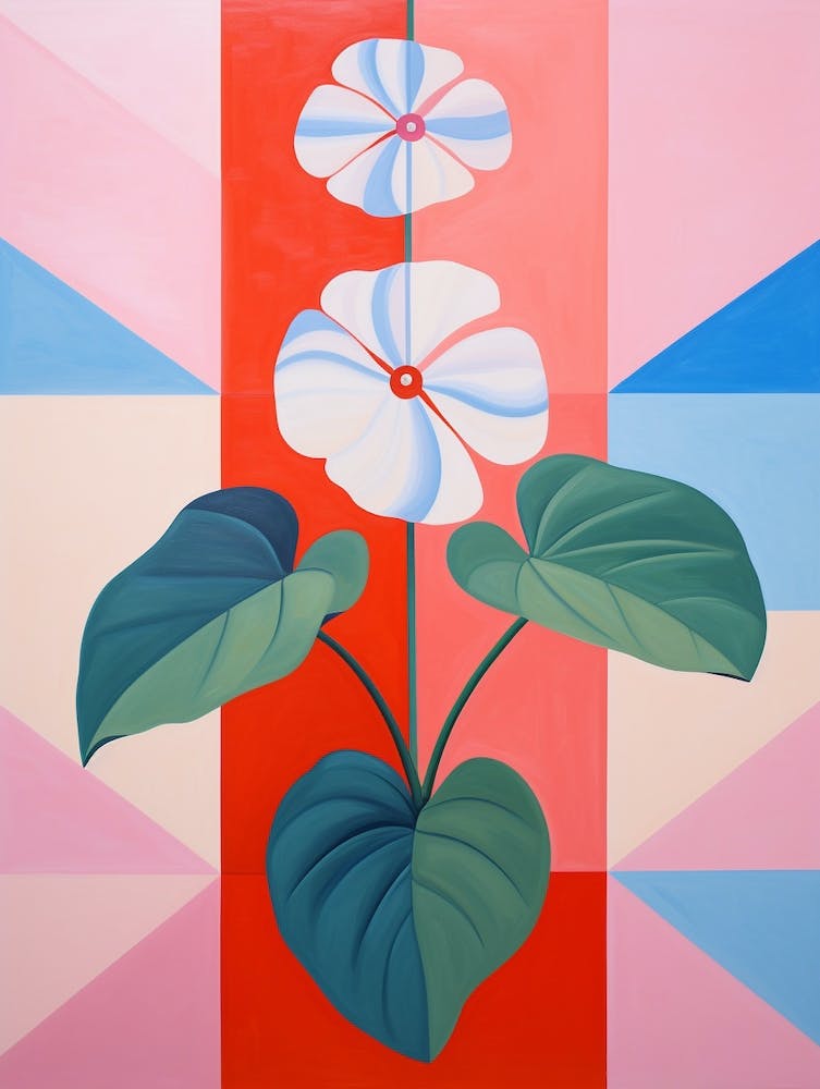 Impatiens 2 Hilma Af Klint Inspired Pastel Flower Painting