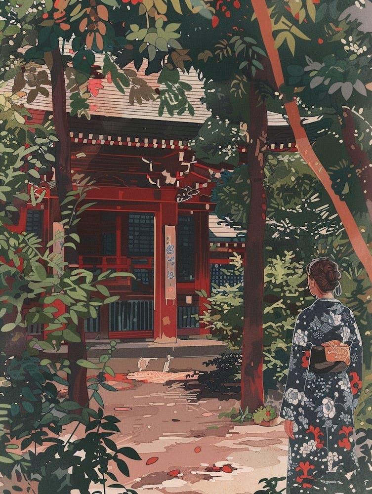 Dans le Jardin - Sanctuaire Meiji, Japon 3