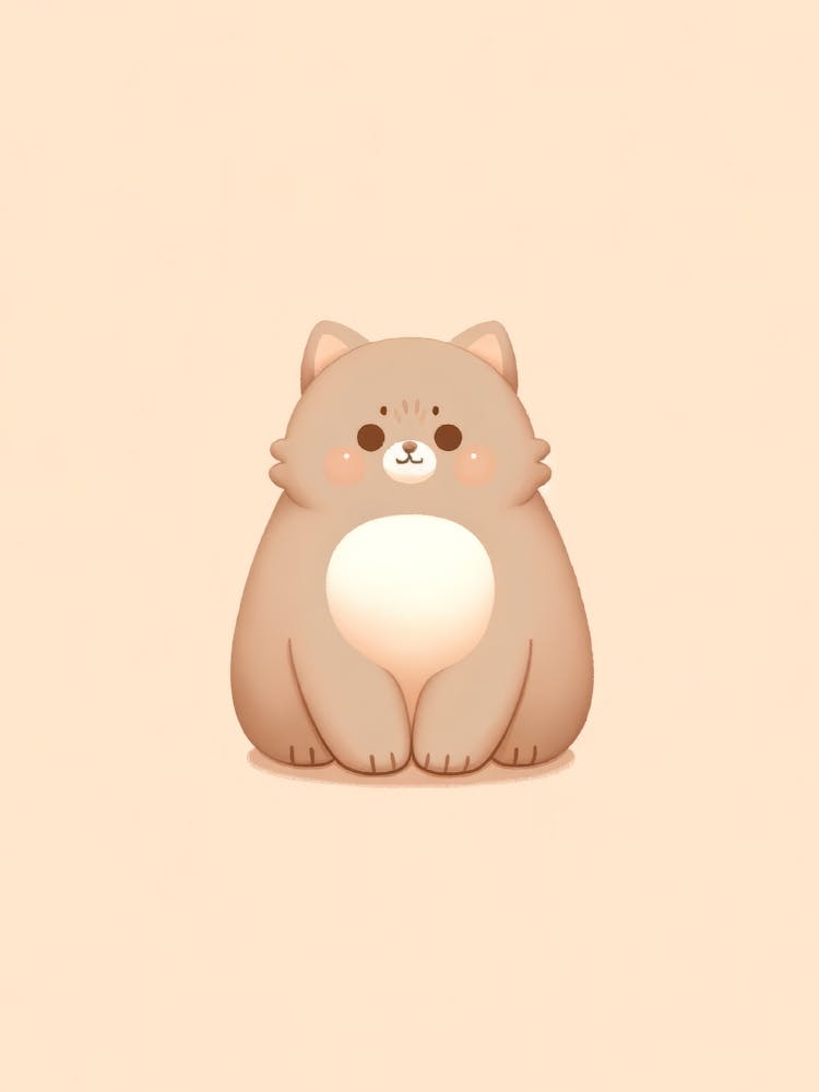 Cute Kawaii Cat Baby Room Art Pastel Print