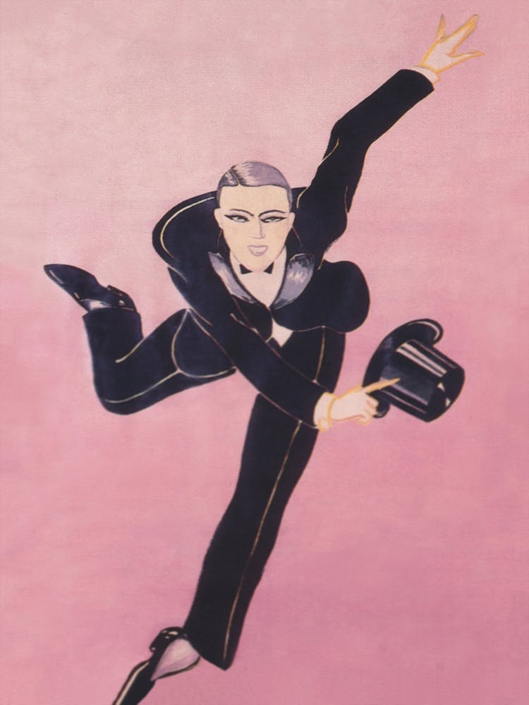 Tap Dancer In Tuxedo Vintage Print