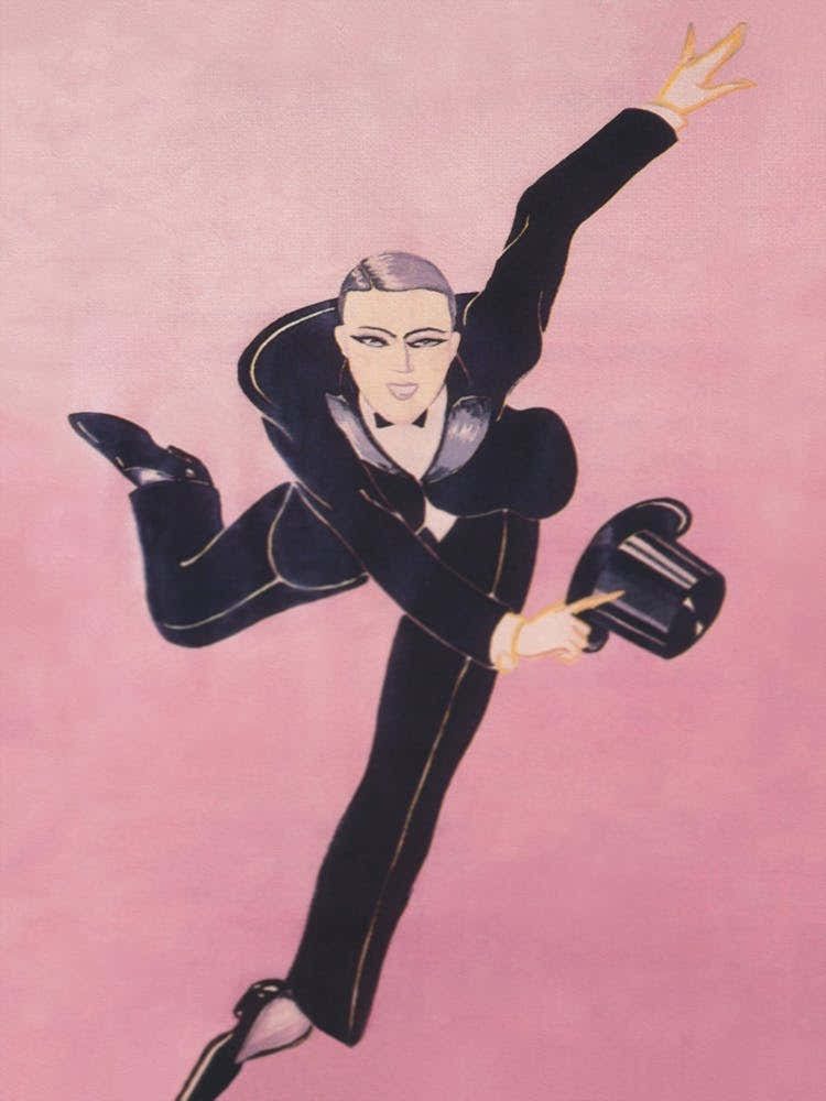 Tap Dancer In Tuxedo Vintage Print