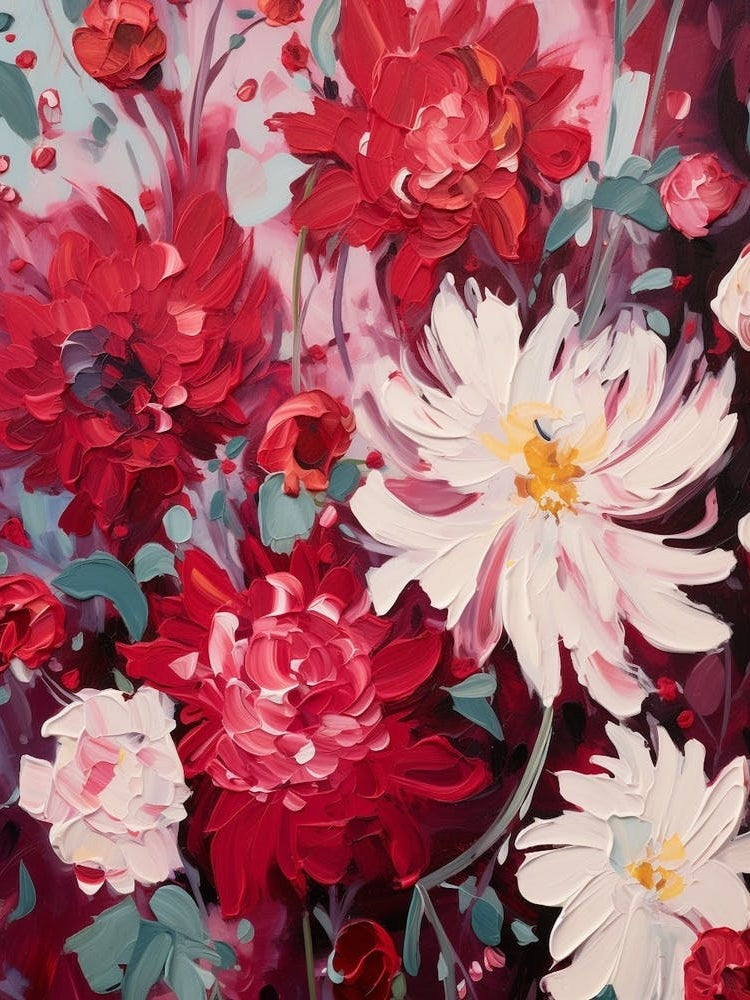 Red Flower Impressionist Painting 9