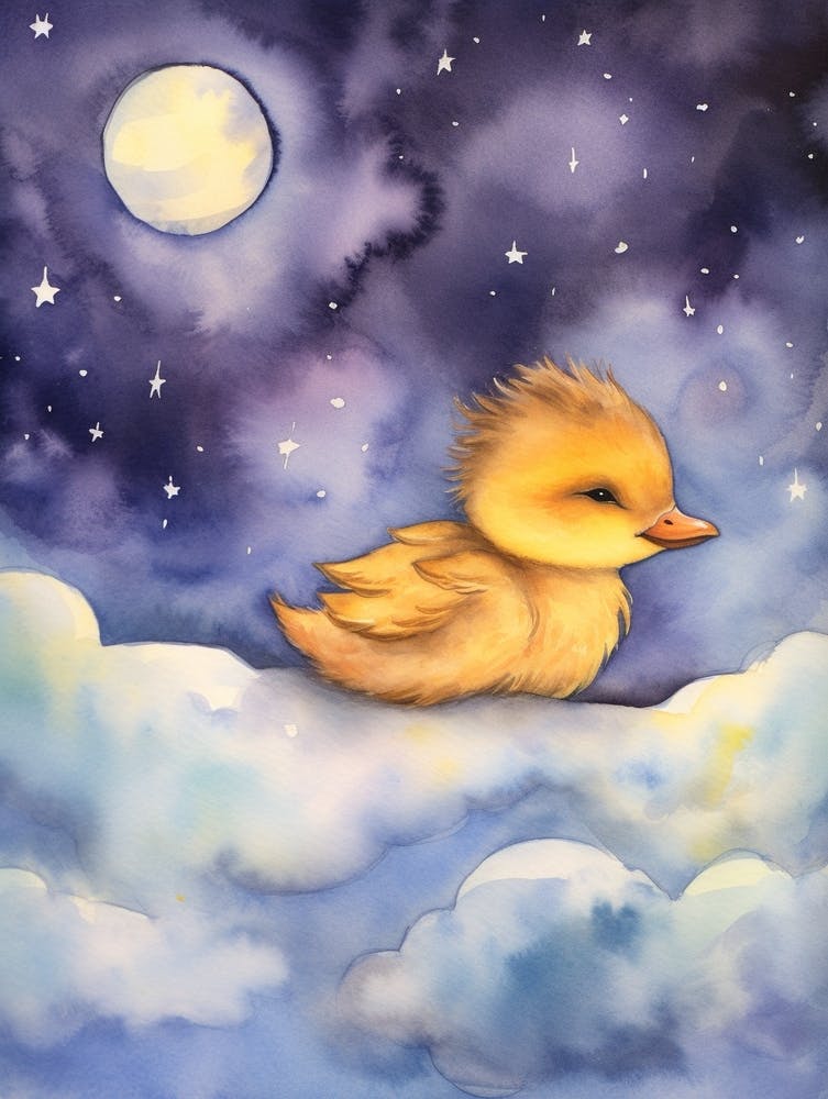 Baby Duck 1 Sleeping In The Clouds
