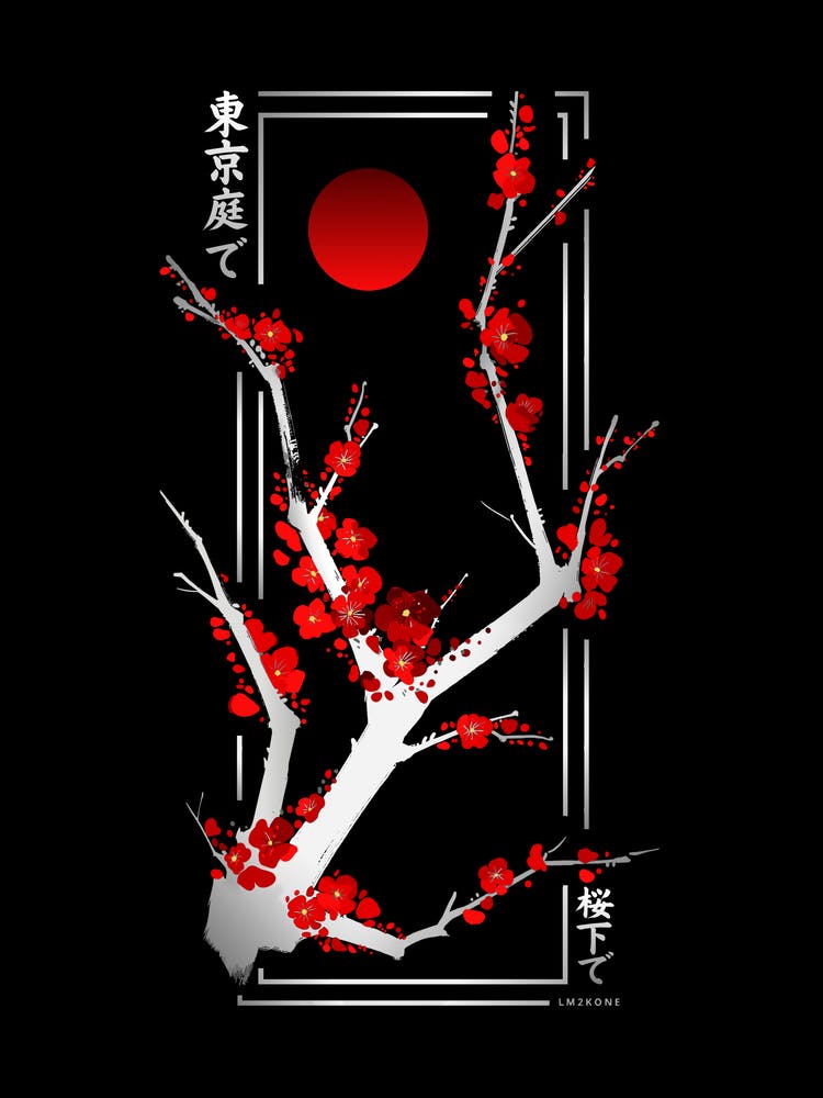 Modern Cherry Blossom - Silver