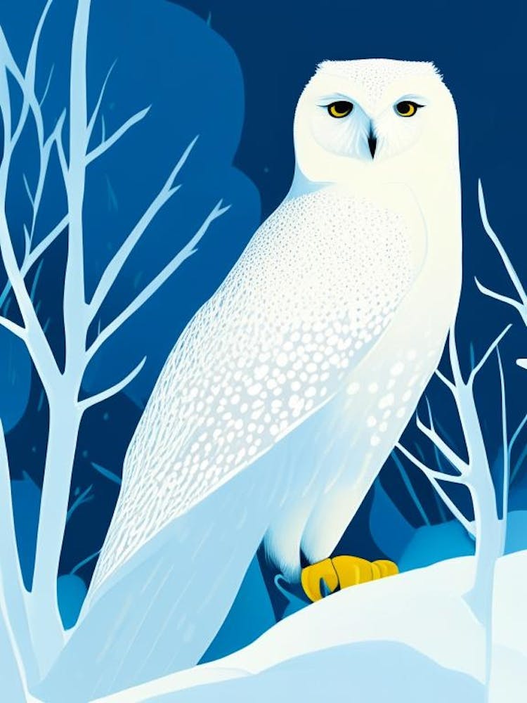 Snowy Owl Pop Matisse Bird