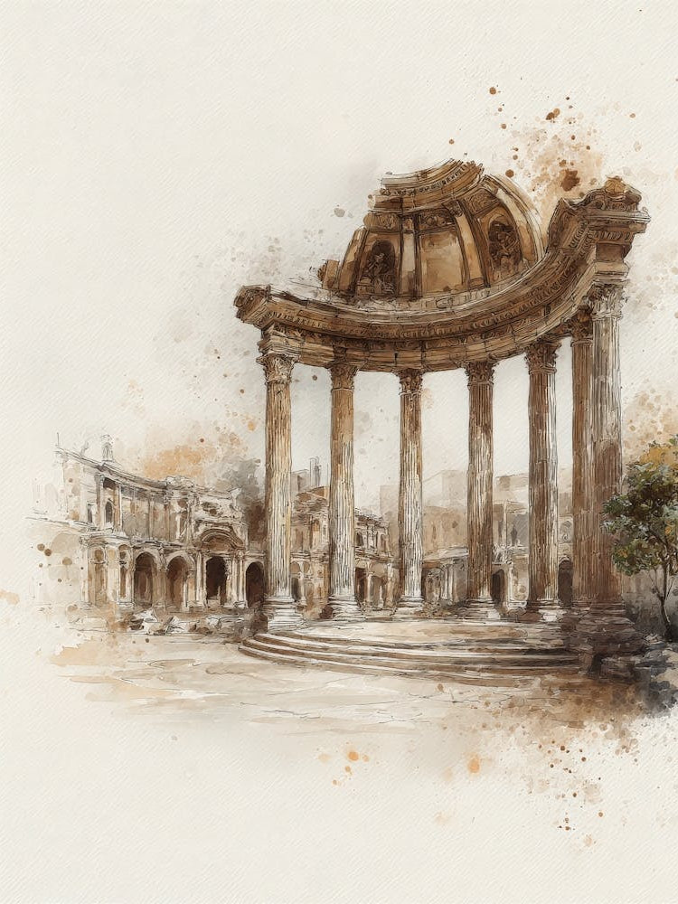 Aihrgdesign Isolated Watercolor Painting Of Italian Renaissan 74cdd908 D808 4fbc 896a Cf8d449b23e2 3