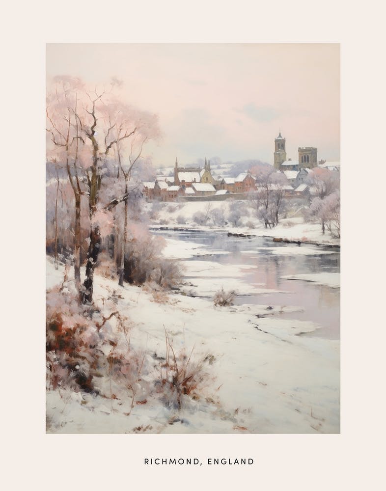Dreamy Winter Painting Poster Richmond England 3