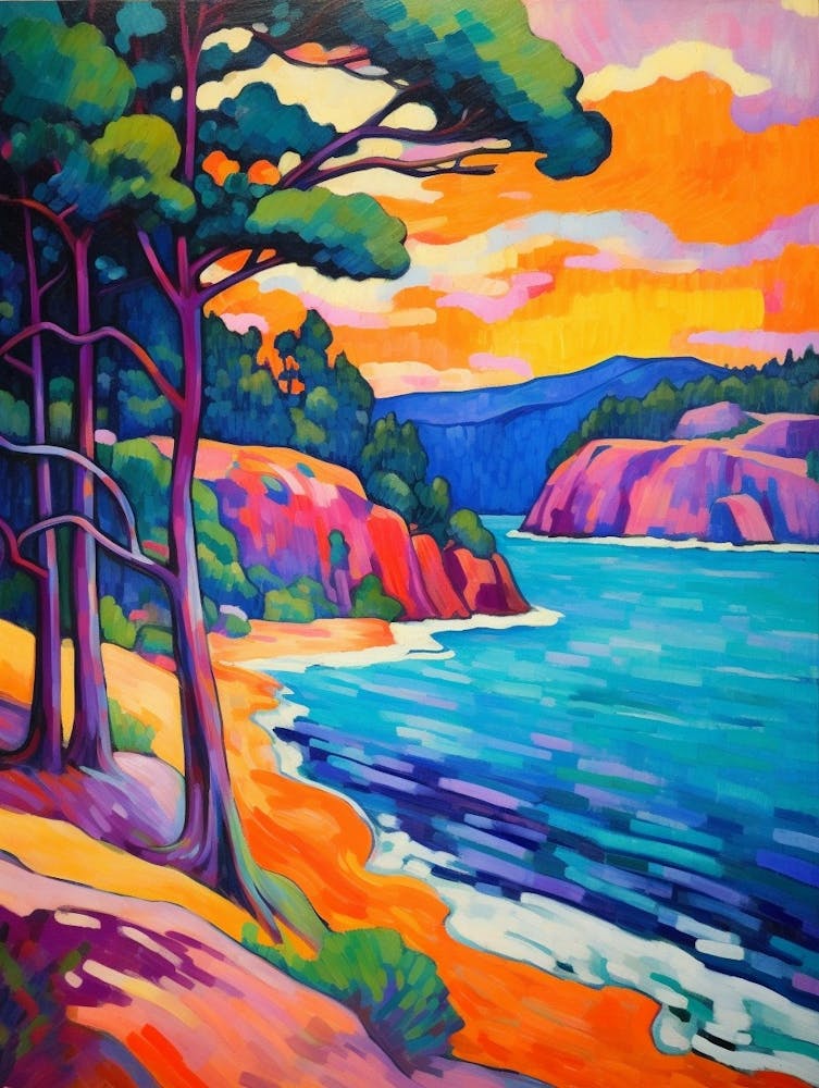 Deception Pass State Park Retro Pop Art 4