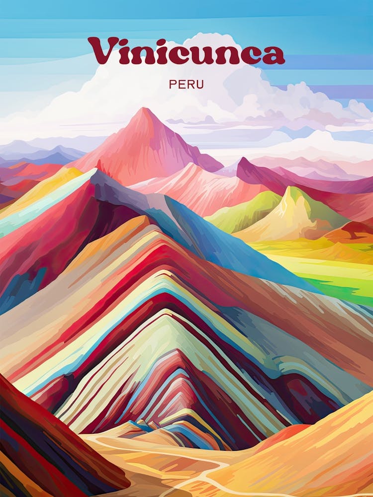 Vinicunca Bucket List Reiseillustration