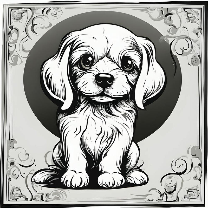 Black And White Dog 1
