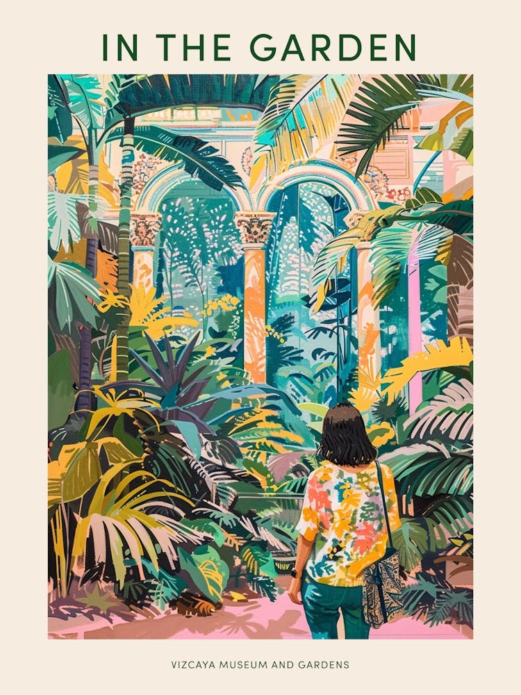 In The Garden Poster Vizcaya Museum And Gardens Usa 4