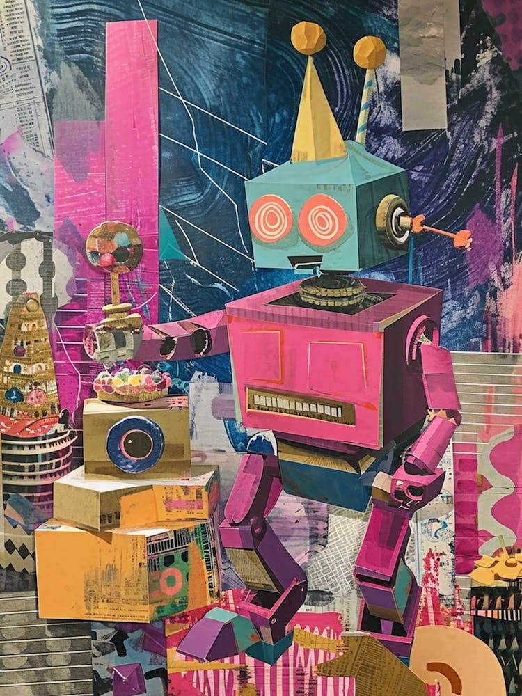Retro Robot Kitsch Birthday Party 4