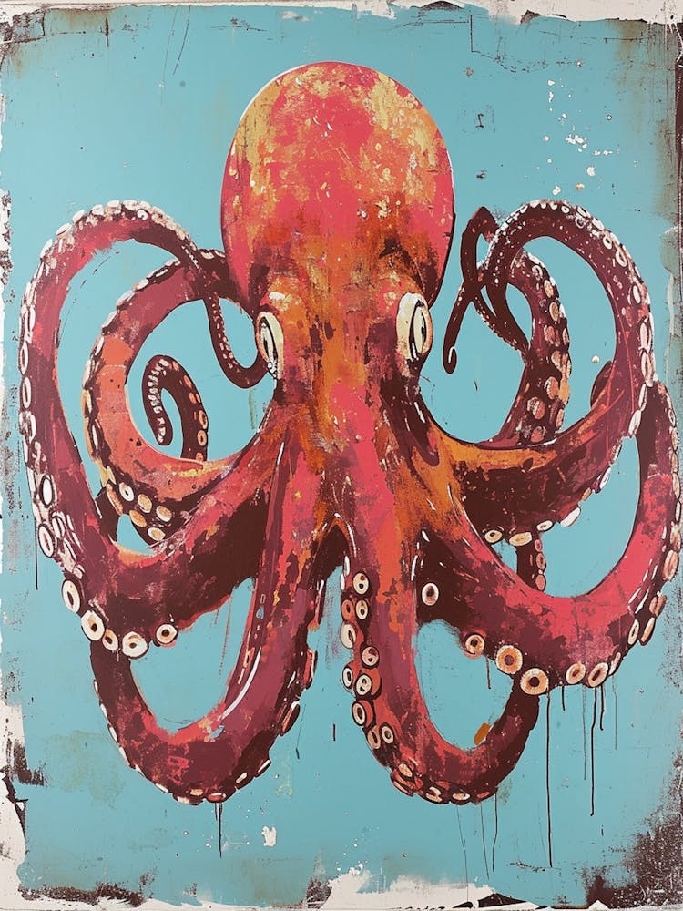 Vintage Photo Style Octopus 2