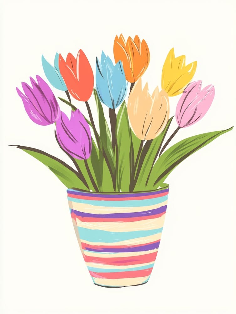 Tulips In A Pot 1