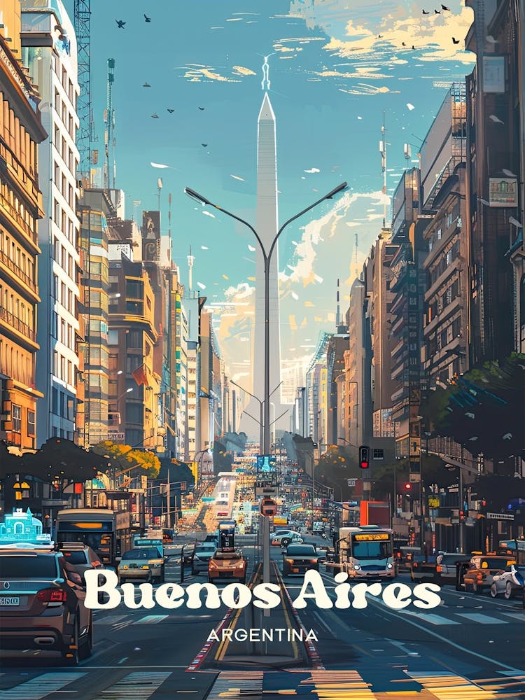 Buenos Aires Argentina Cosmopolitan Travel Art