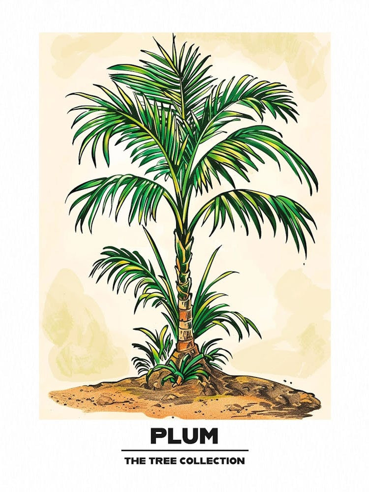 Plum Tree Storybook Illustration 4 Poster