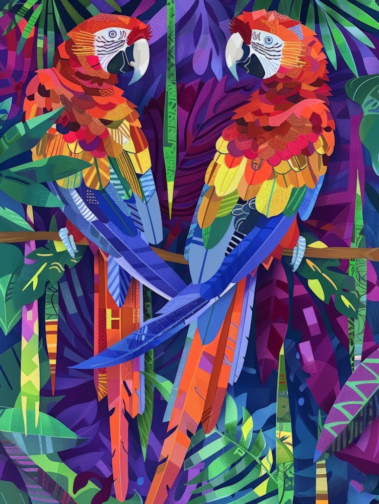 Parrots In The Jungle