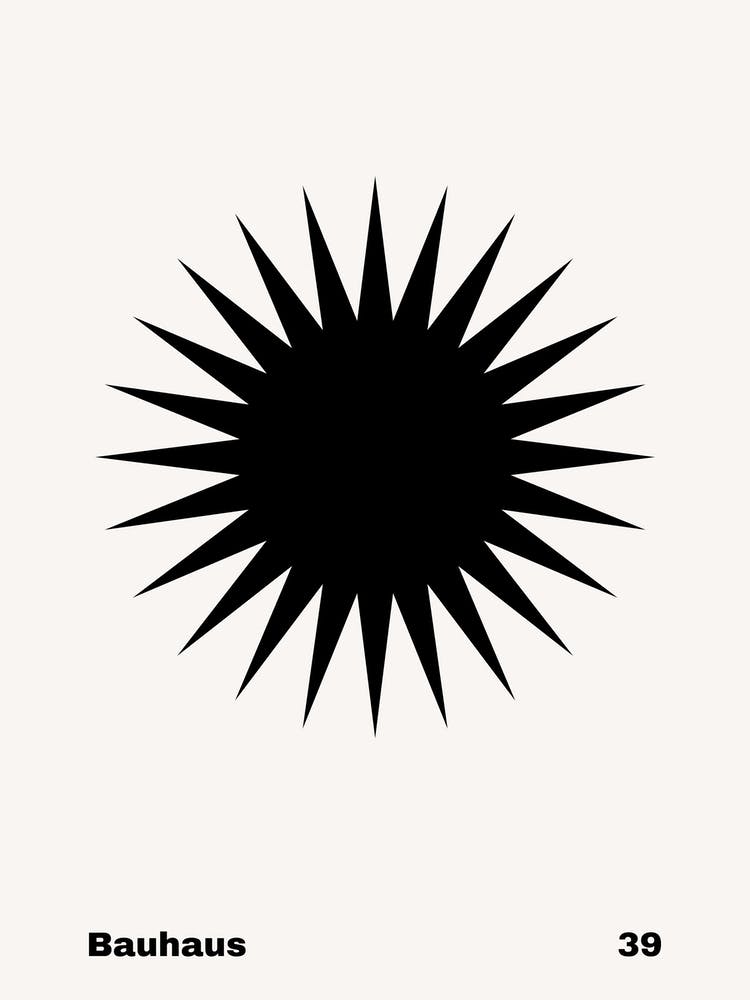 Geometric Bauhaus Poster B&W 39