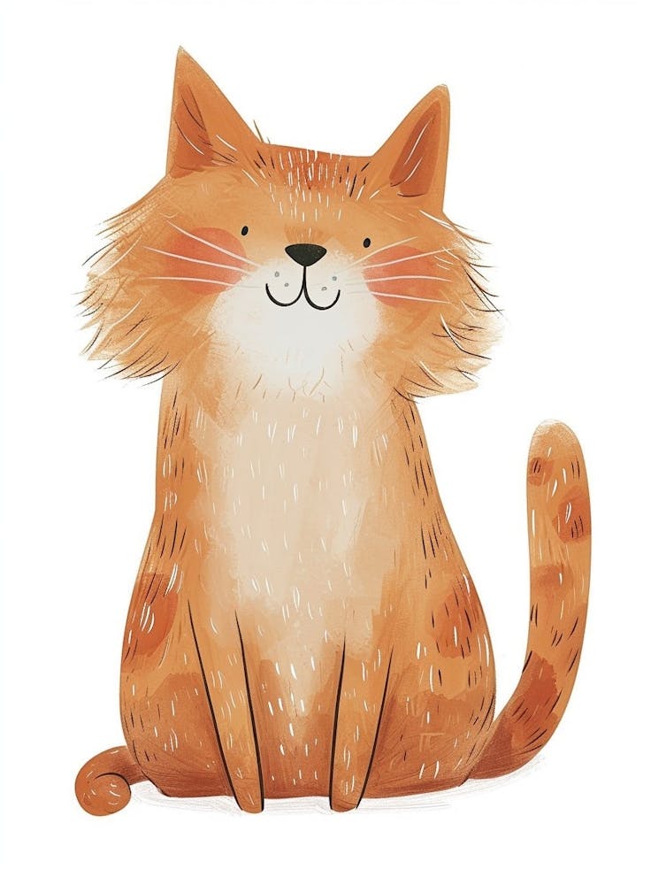 Chat LaPerm Illustration Clip Art 1