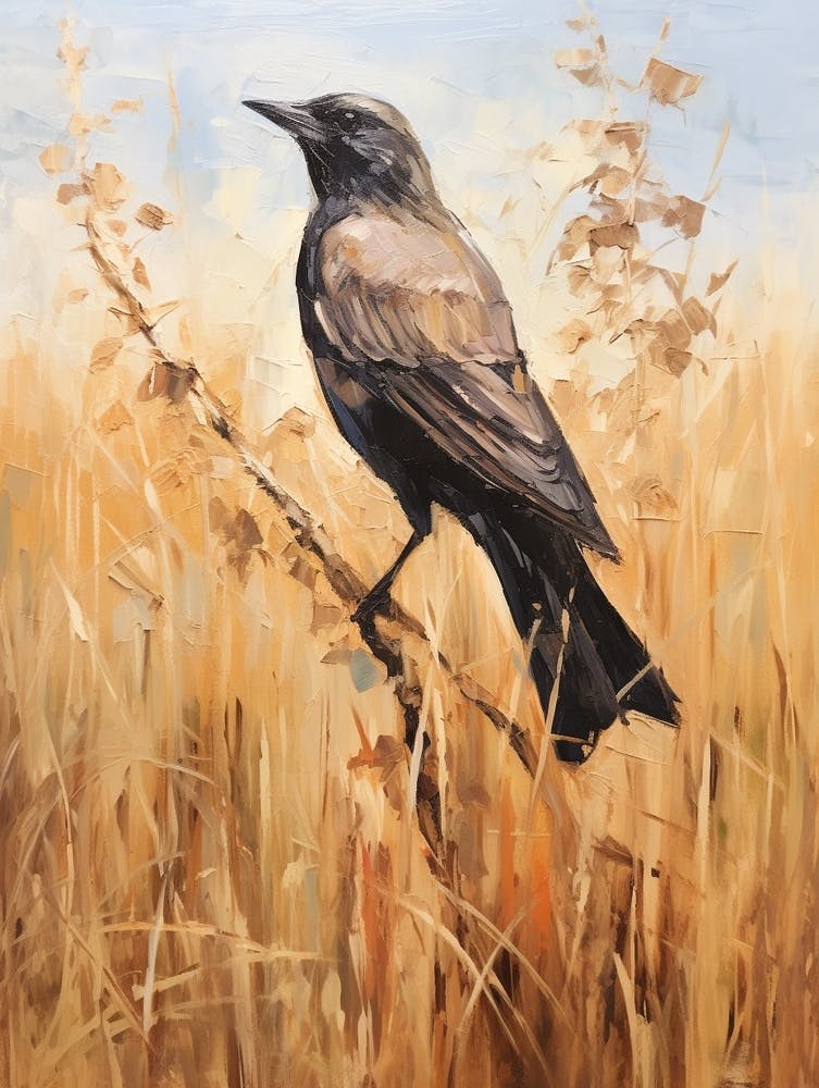Bird Painting Crow 1