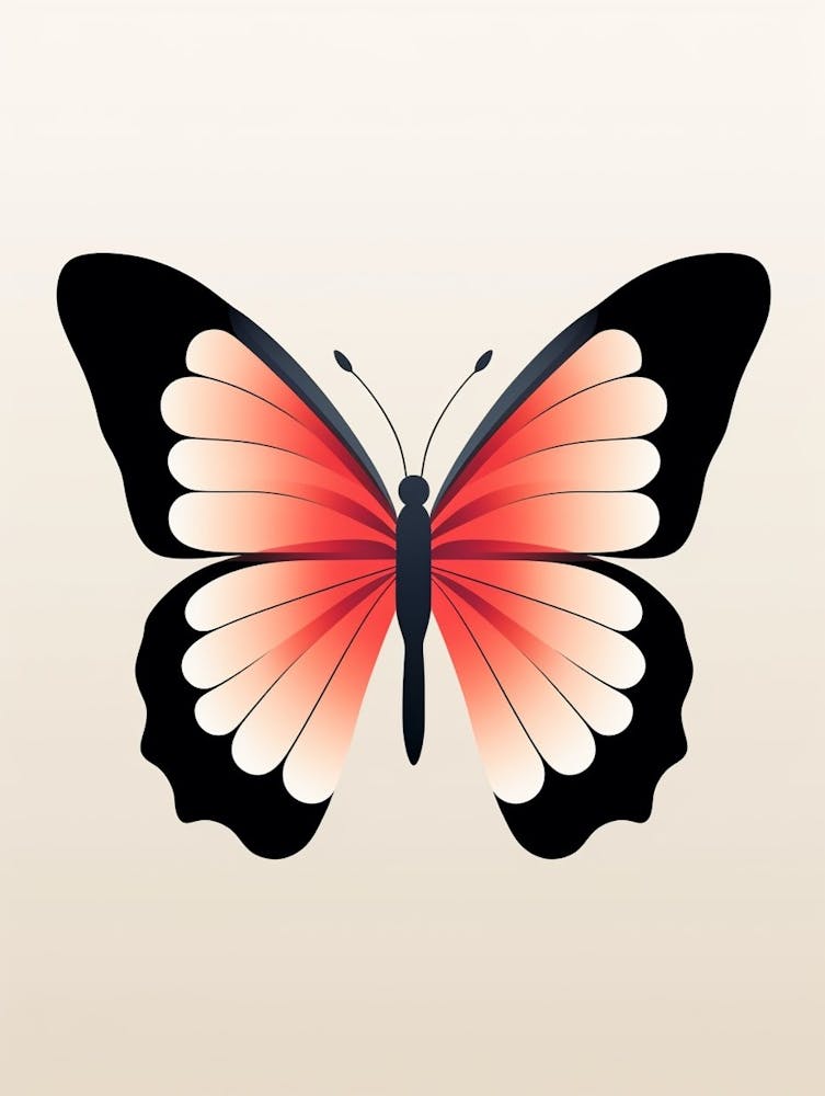 Butterfly Minimalist Abstract 4