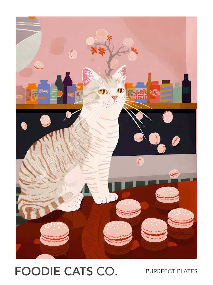 Foodie Cats Co Cat And Macarons 2