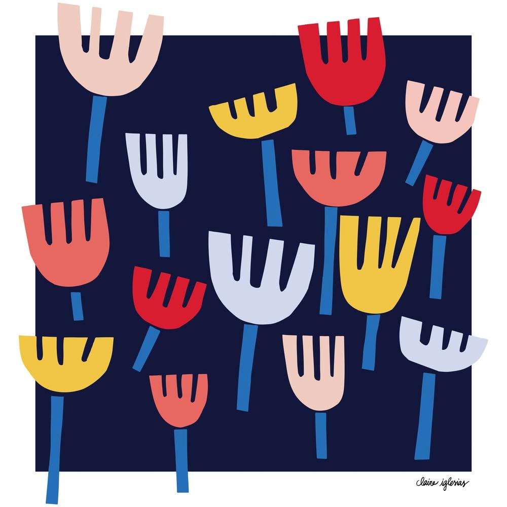 Papercut Flowers Square