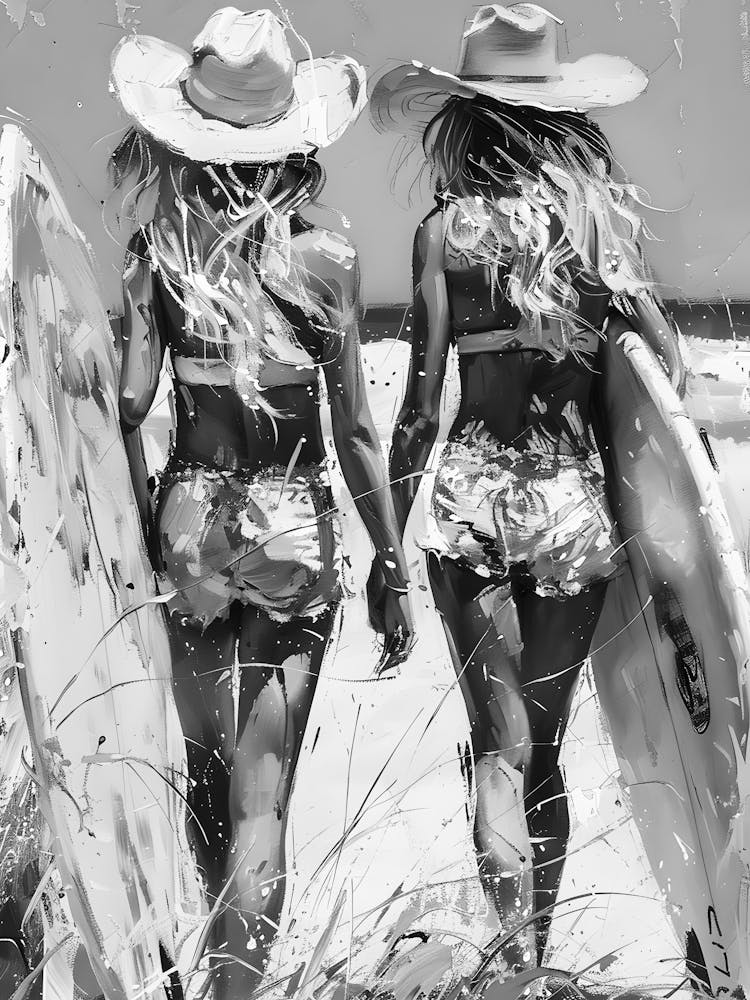 Two Women With Surfboards 1