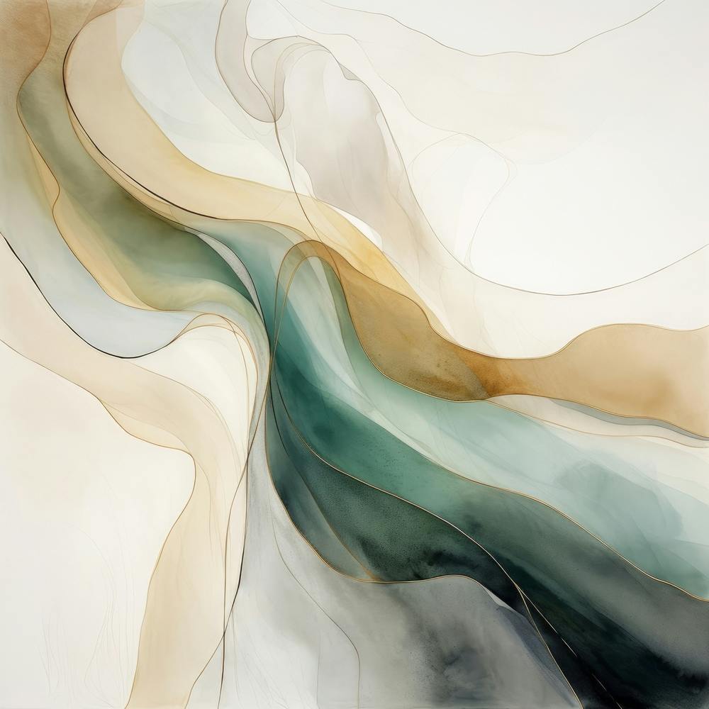 Abstract Green Splash 4