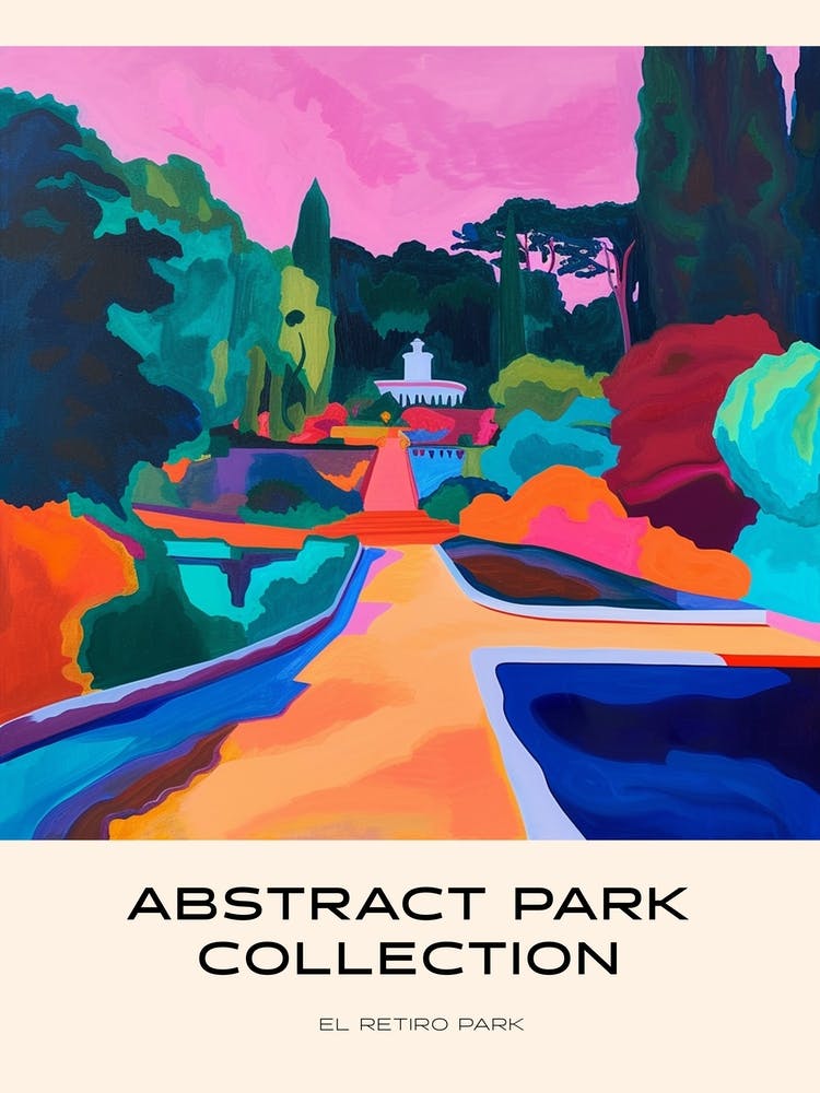 Affiche Collection Parc Abstrait El Retiro Park Madrid Espagne 4