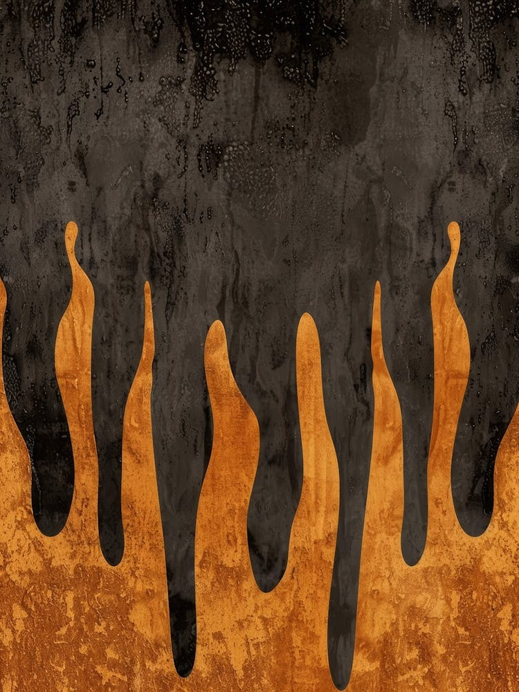Black And Orange Flames