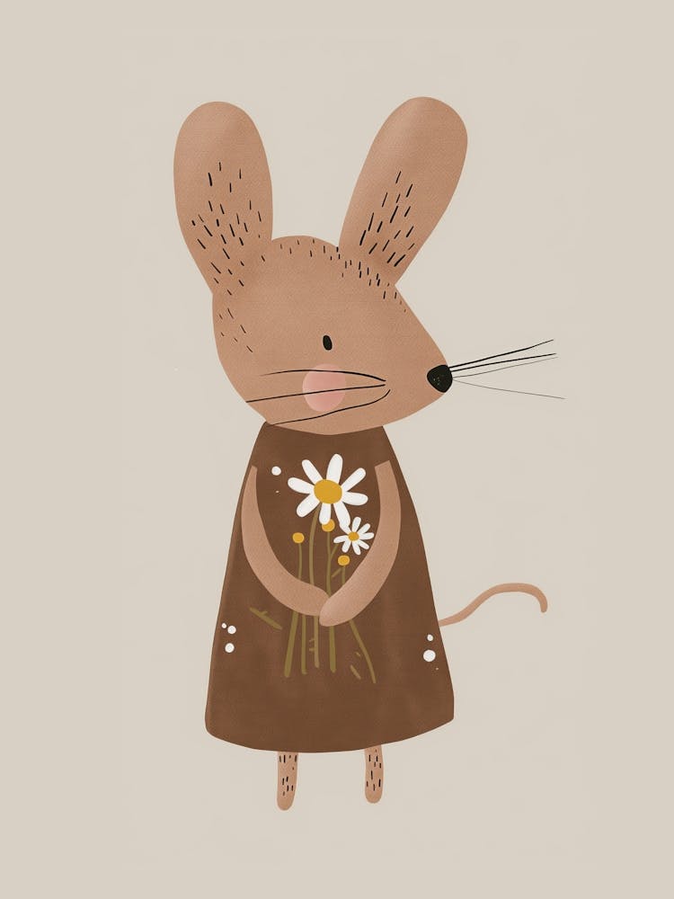 Mouse With Daisies