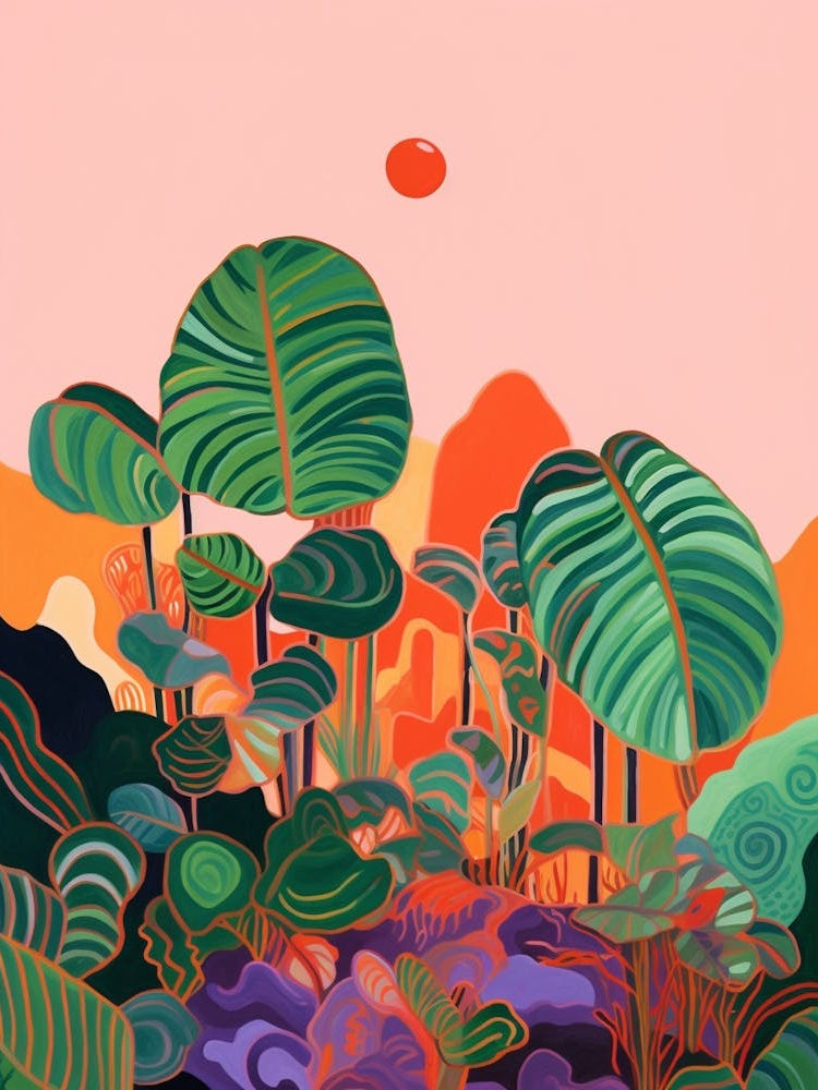 Boho Plant Painting Prayer Plant 3