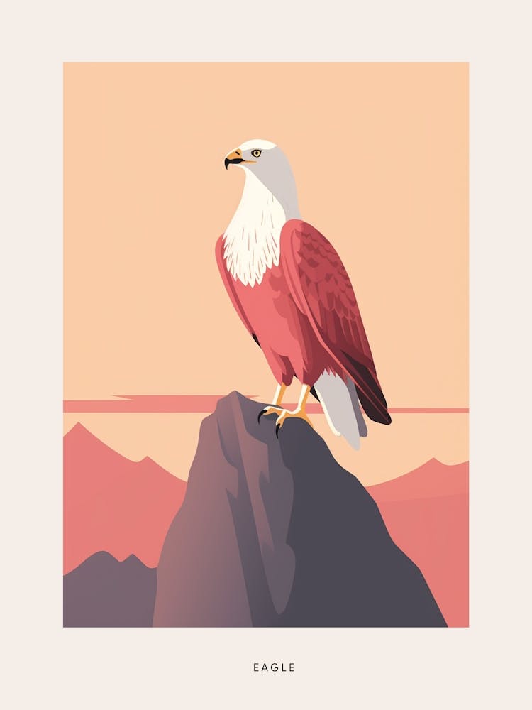 Minimalist Eagle 1 Bird Poster