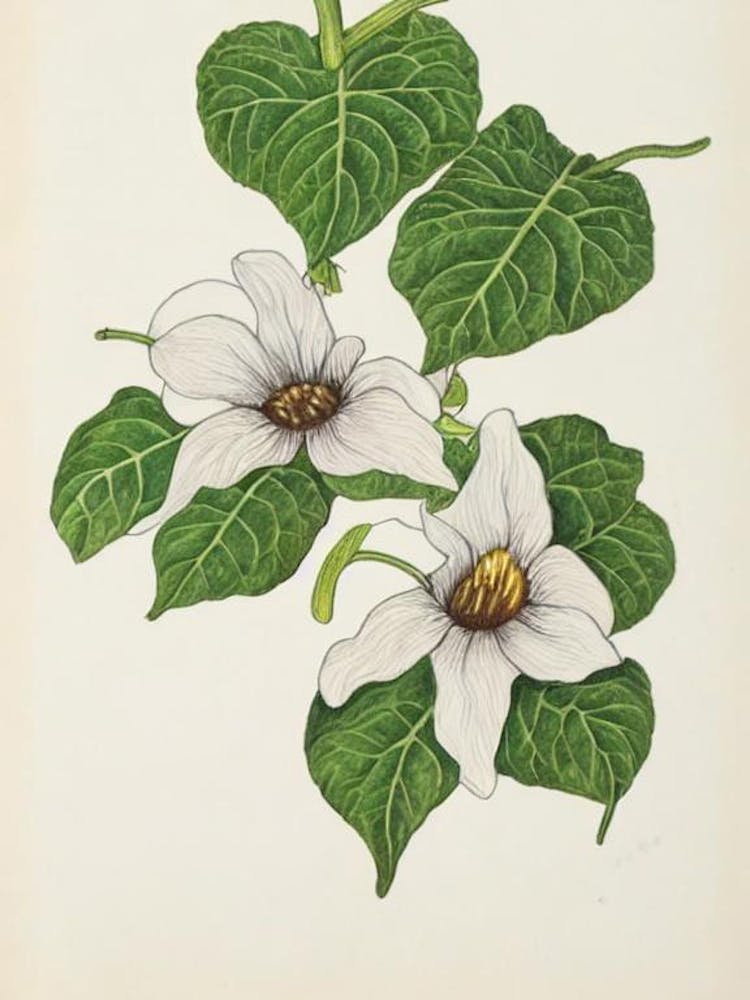 Morning Glory Vintage Botanical Flower