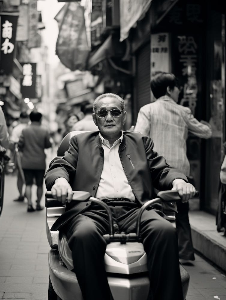 Guangzhou, China, Black And White Old Photo 4