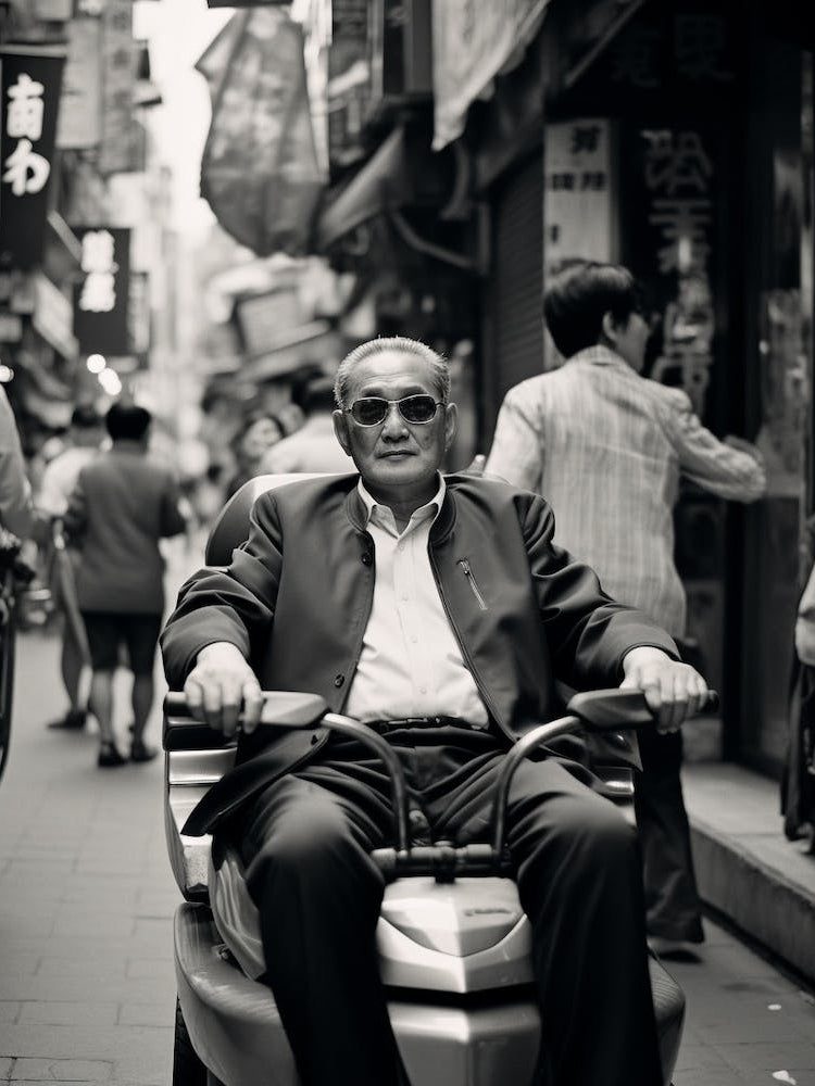 Guangzhou, China, Black And White Old Photo 4