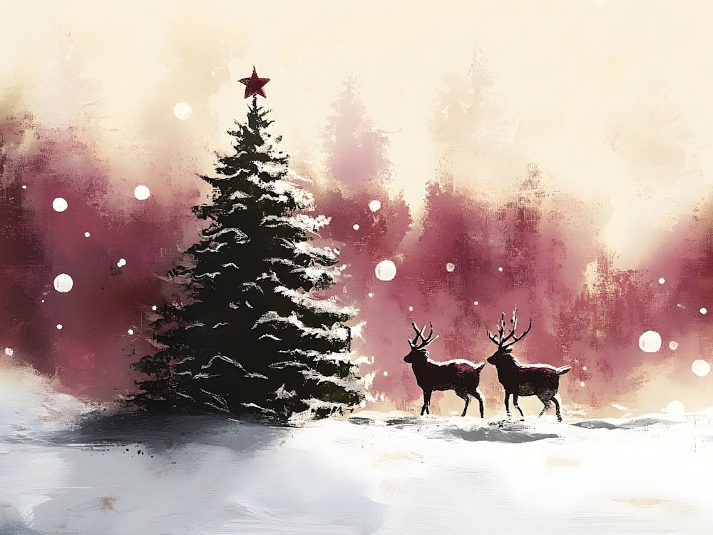 Deer In The Snow 6