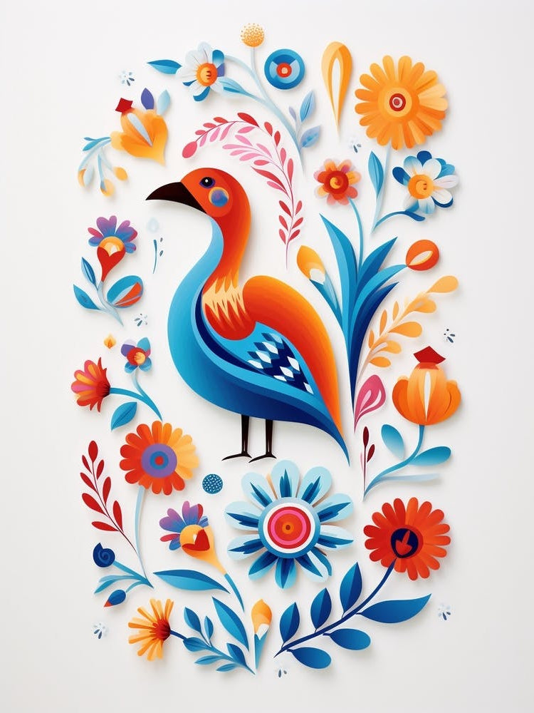 Scandinavian Bird Illustration Partridge 1