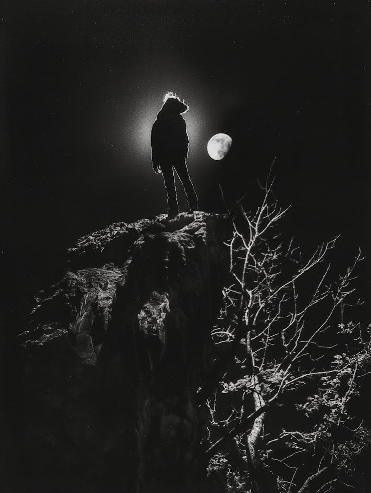 Wolf auf einem Felsen