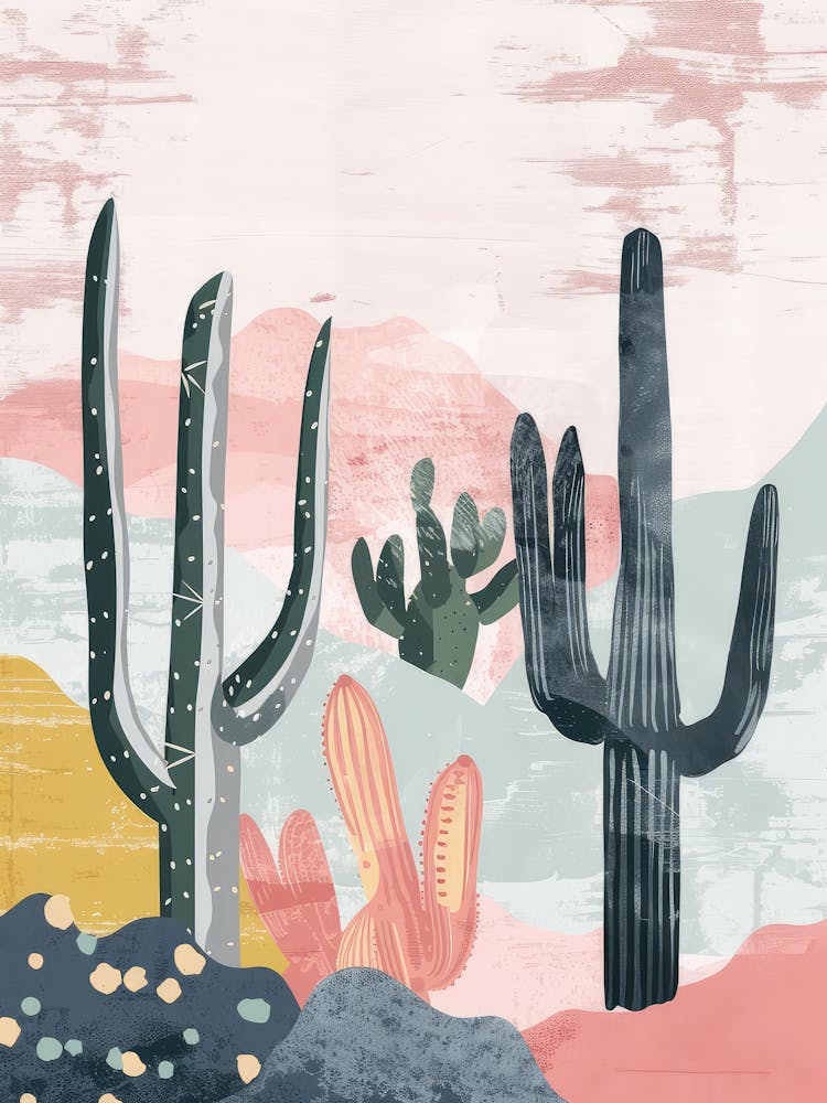 Cactus Desert Canvas Print