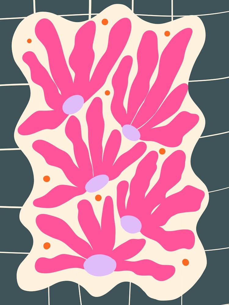 Modern Grid Flowers 3