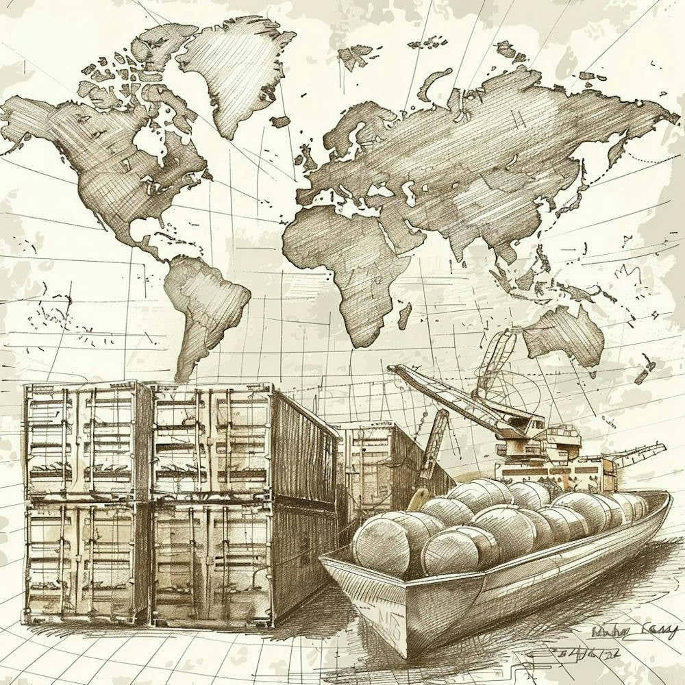 Sketch Of A World Map