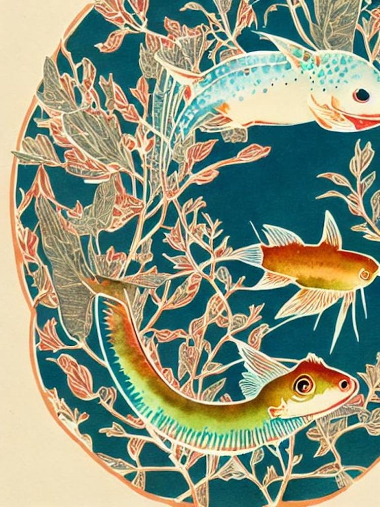 Axolotl Vintage Graphic Watercolour