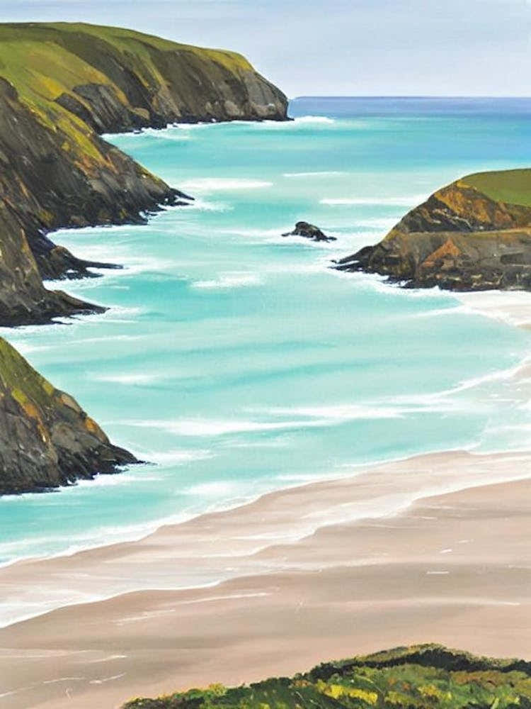 Gwithian Beach, Cornwall Contemporary Illustration