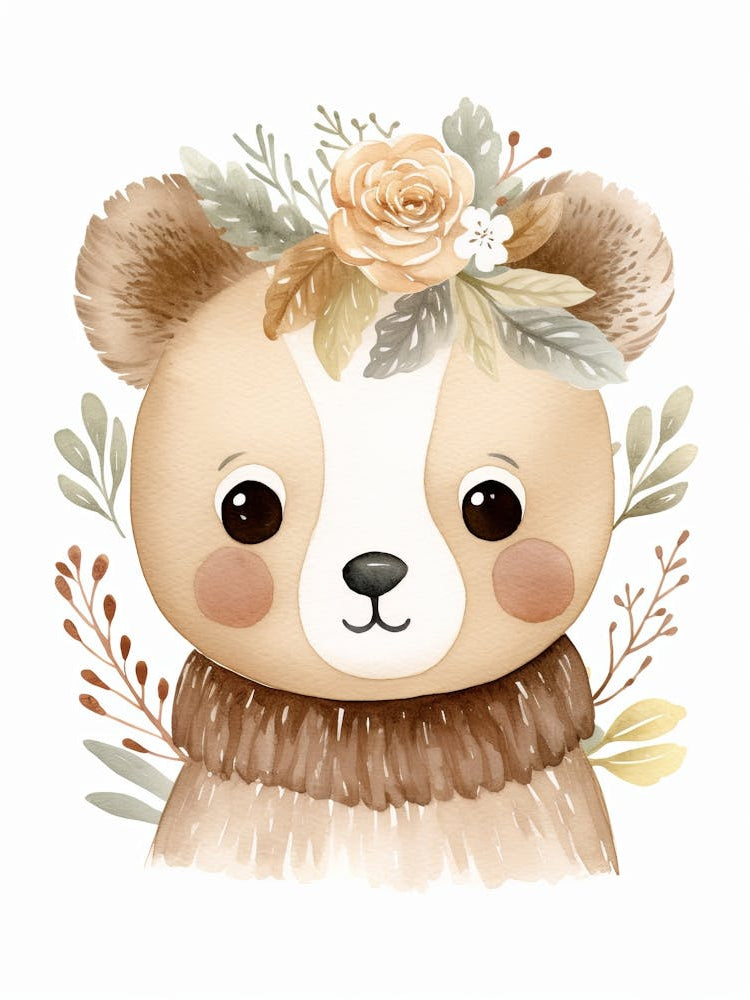 Poster Nursery Watercolour Bear 6