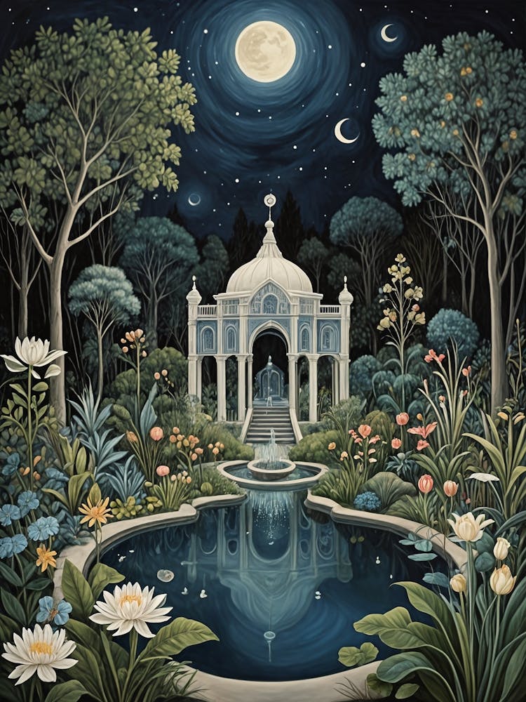 Midnight Garden Fountain