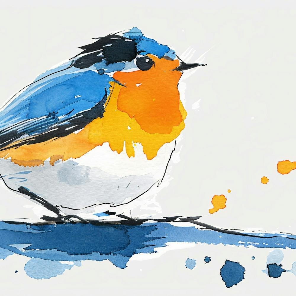 Bird Watercolor Painting